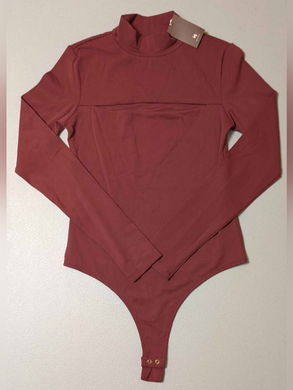 NWT small burgundy bodysuit by Inlyric